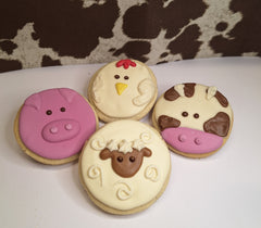 Handcrafted Sugar Cookies - Farm Animal Fun