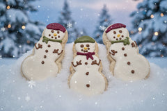 Handcrafted Snowmen Sugar Cookies