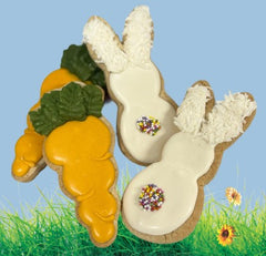 Handcrafted Easter Sugar Cookies - Bunnies and Carrots