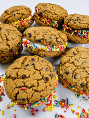 Cookie Wich - Classic Choc Chip Cookies filled with organic vanilla frosting