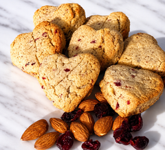 Almond Cranberry Love Bites Cookies