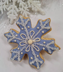Handcrafted Elegant Snowflake Sugar Cookie -  Large