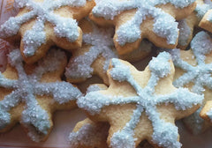 Handcrafted Snowflake Sugar Cookies - organic plant based dyes