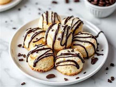 Macaroon  Cookies with chocolate drizzle